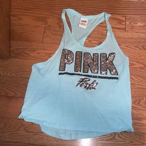PINK racer back tank top